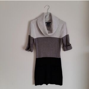 INC International Concepts Tri-Tone Cowl Neck Sweater